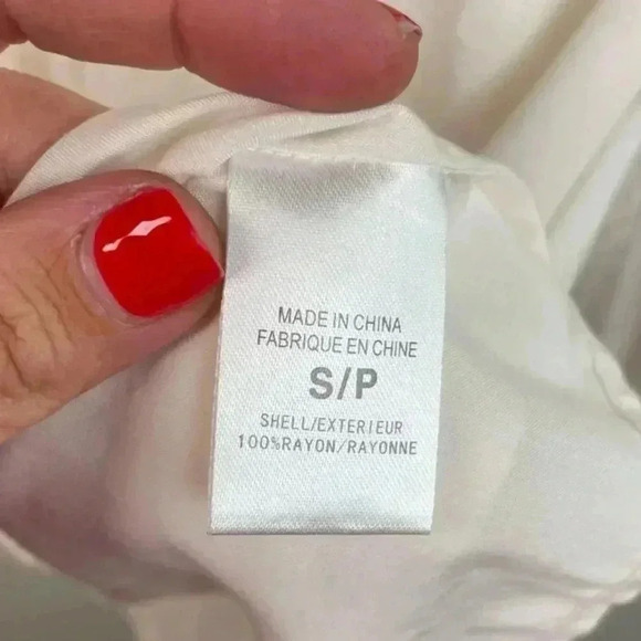 Theory Ivory Embroidered Lace Long Sleeve Peasant Top‎ - Picture 8 of 9